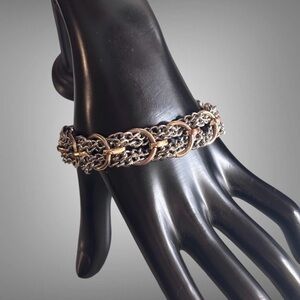 🌼Two-Tone Byzantine Style Chain Mail Bracelet